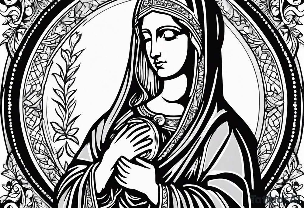 Virgin Mary tattoo idea