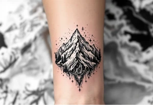 mt everest trippy tattoo idea