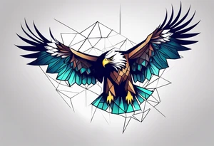 eagle, geometric, subtle, men, forearm tattoo, tattoo idea