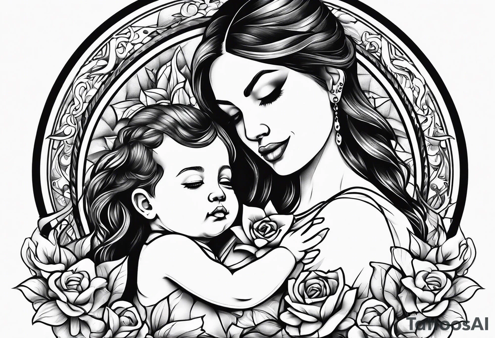A mothers love for her kids tattoo idea