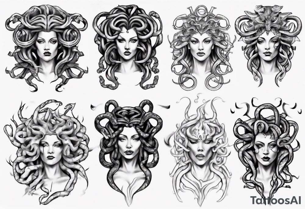 Medusa upper shoulder tattoo idea