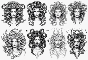 Medusa upper shoulder tattoo idea
