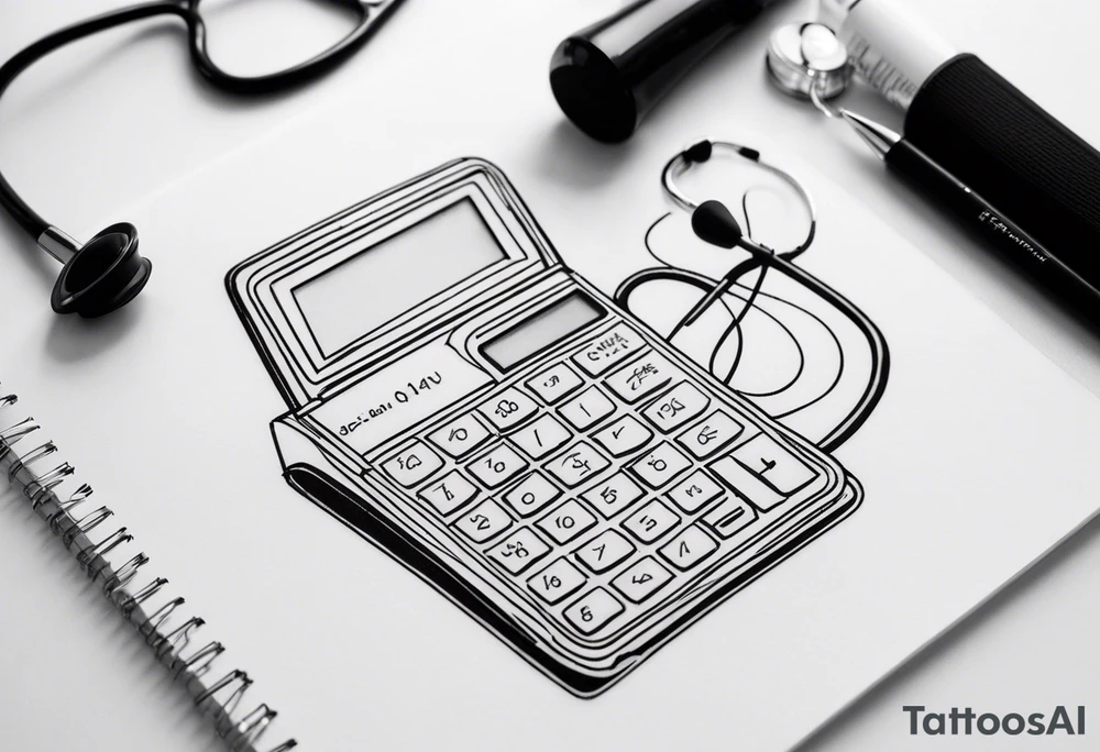 CALCULATOR
, STETHOSCOPE tattoo idea