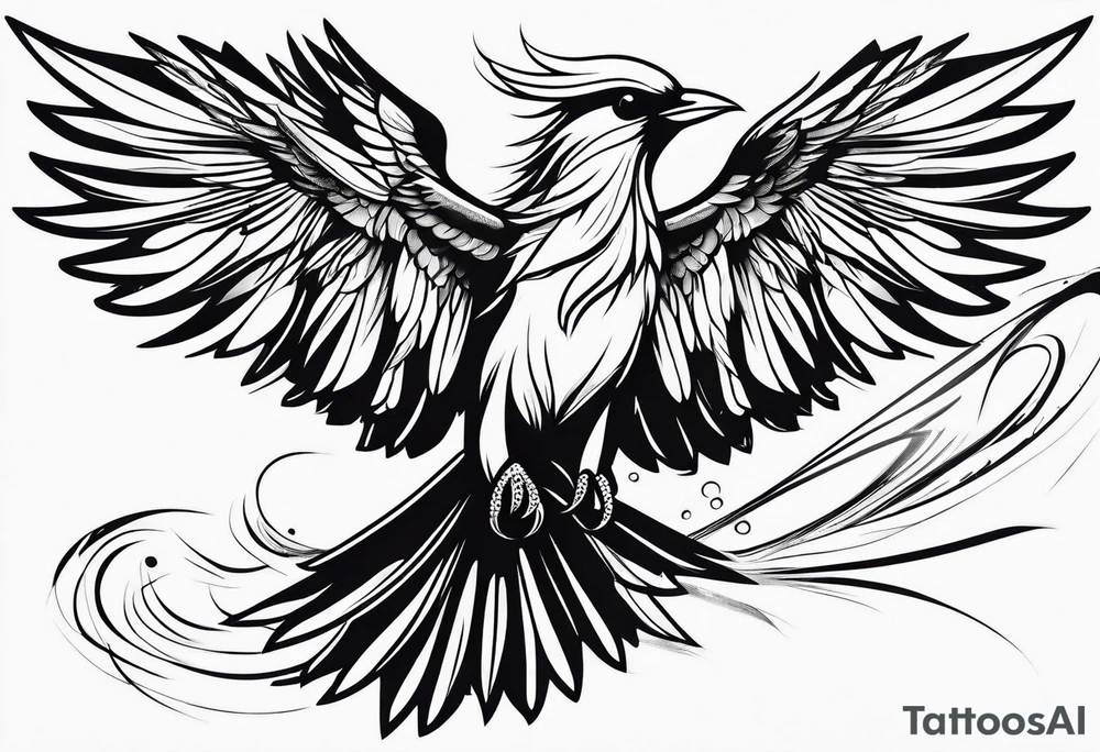 Bird flying to freedom tattoo idea
