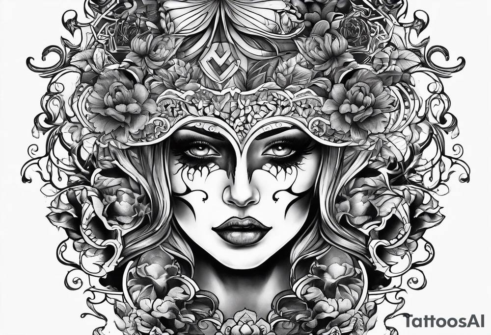 Scary tattoo that represents bipolar disorder tattoo idea