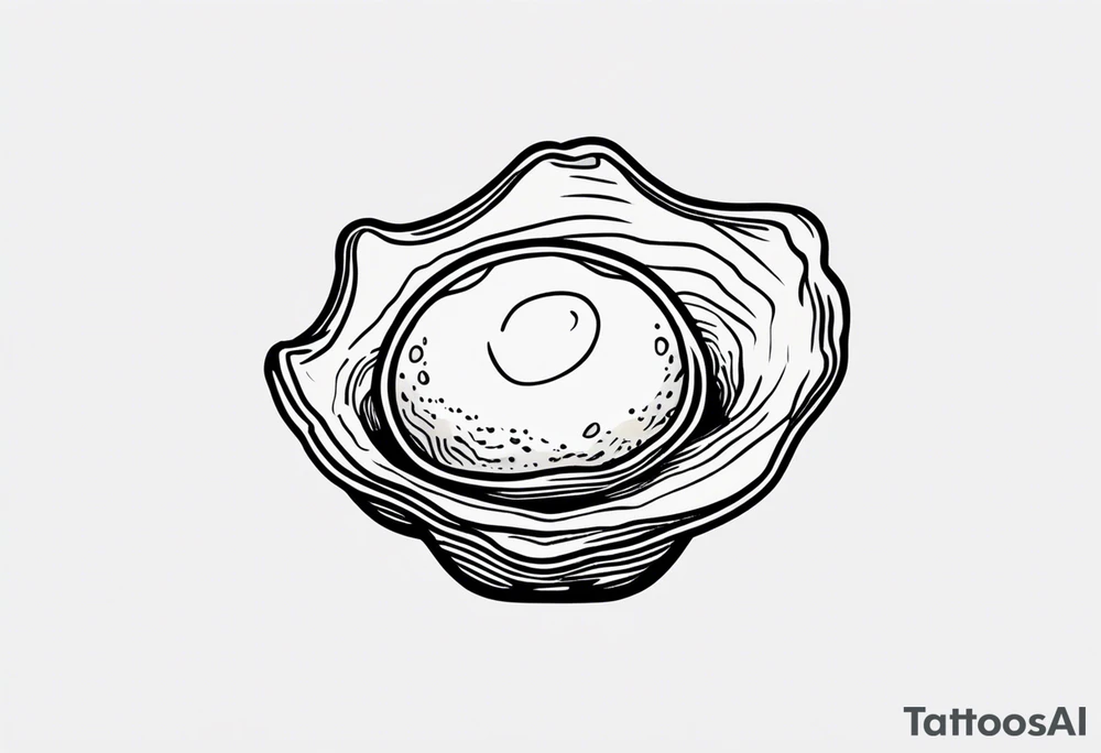 Small pretty open pearl oyster with a world in the centre instead of a pearl tattoo idea