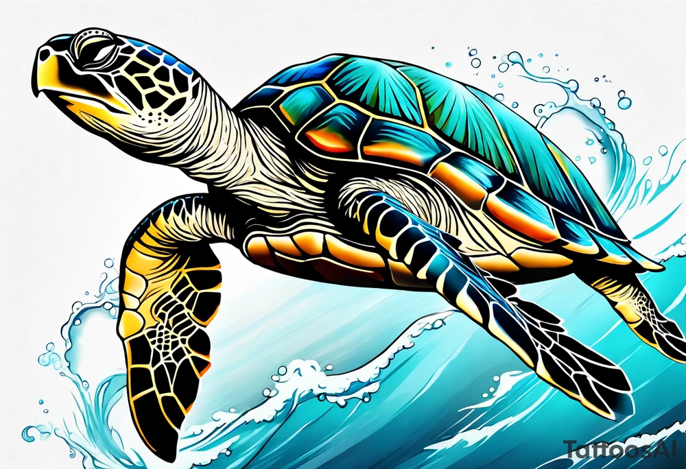 Sea turtle tattoo idea