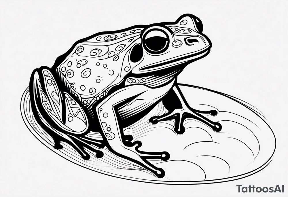 a psychedelic frog tattoo idea