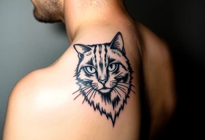 black cat tattoo idea