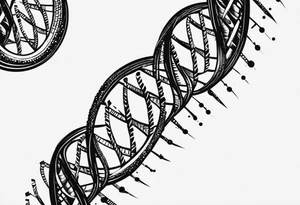 DNA strand tattoo idea