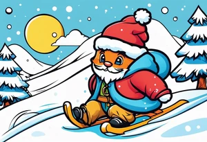Playing in the snow tattoo idea