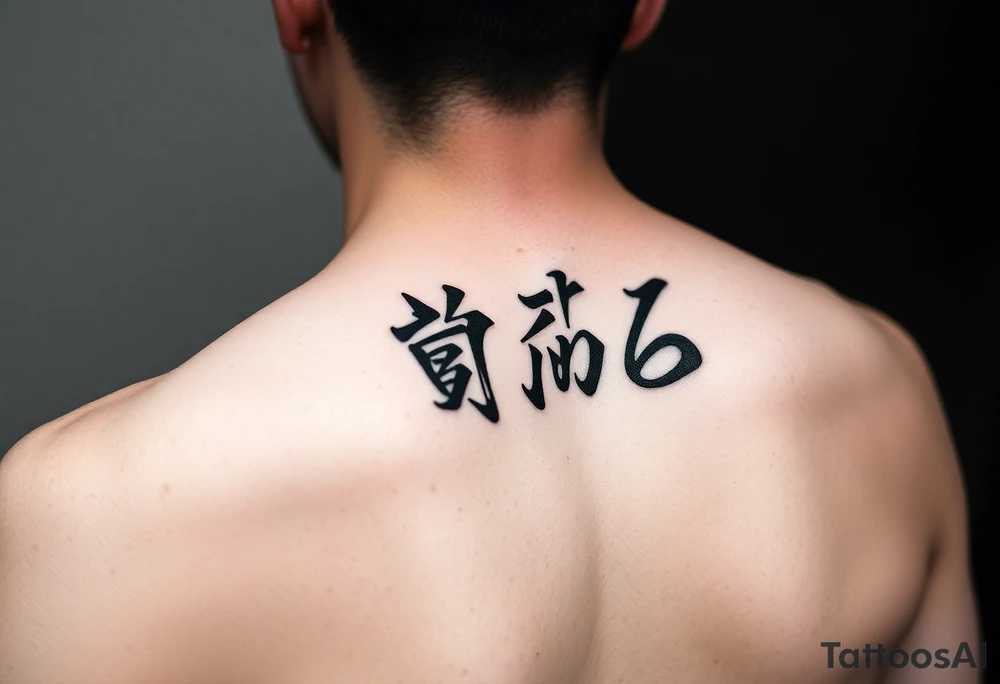 The date 30th of December 2006 in kanjis style sosho with and thin lines tattoo idea