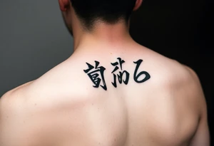 The date 30th of December 2006 in kanjis style sosho with and thin lines tattoo idea