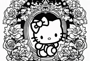 Hello kitty horor tattoo idea