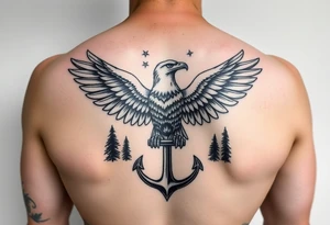 Father time, Keeper of the stars, Trees, anchor,
Canadian Air force eagle tattoo idea