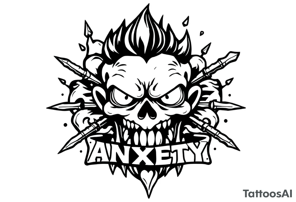action beats anxiety tattoo idea