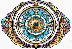 Crown whimsical time turner tattoo idea