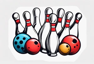 Bowling theme and family crest tattoo idea