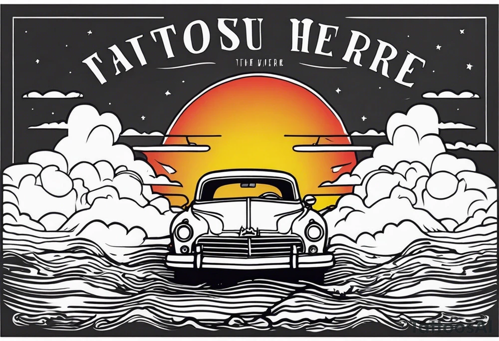 Create a tattoo design of a album cover wish you were here tattoo idea
