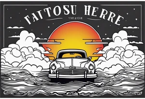 Create a tattoo design of a album cover wish you were here tattoo idea