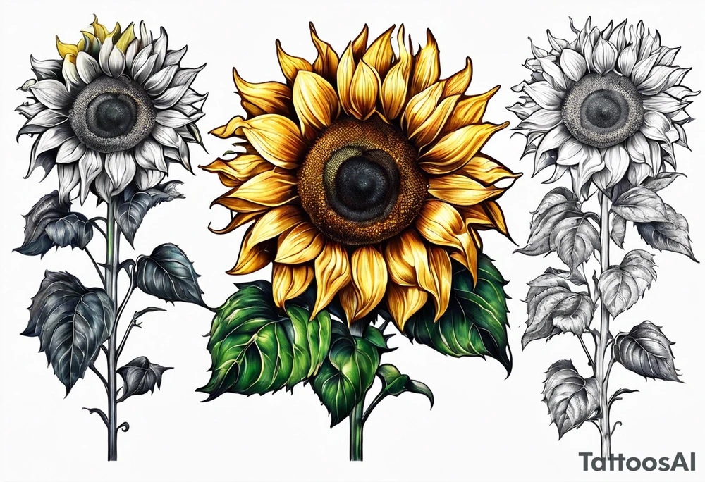 Sunflower tattoo idea