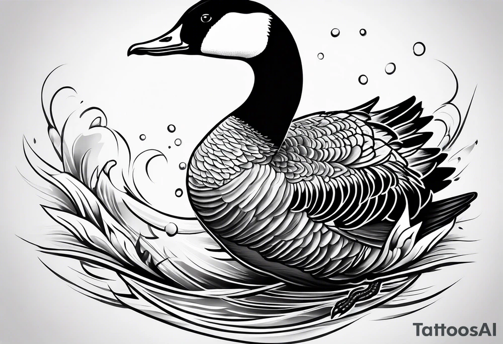 angry canadian goose tattoo idea