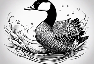 angry canadian goose tattoo idea