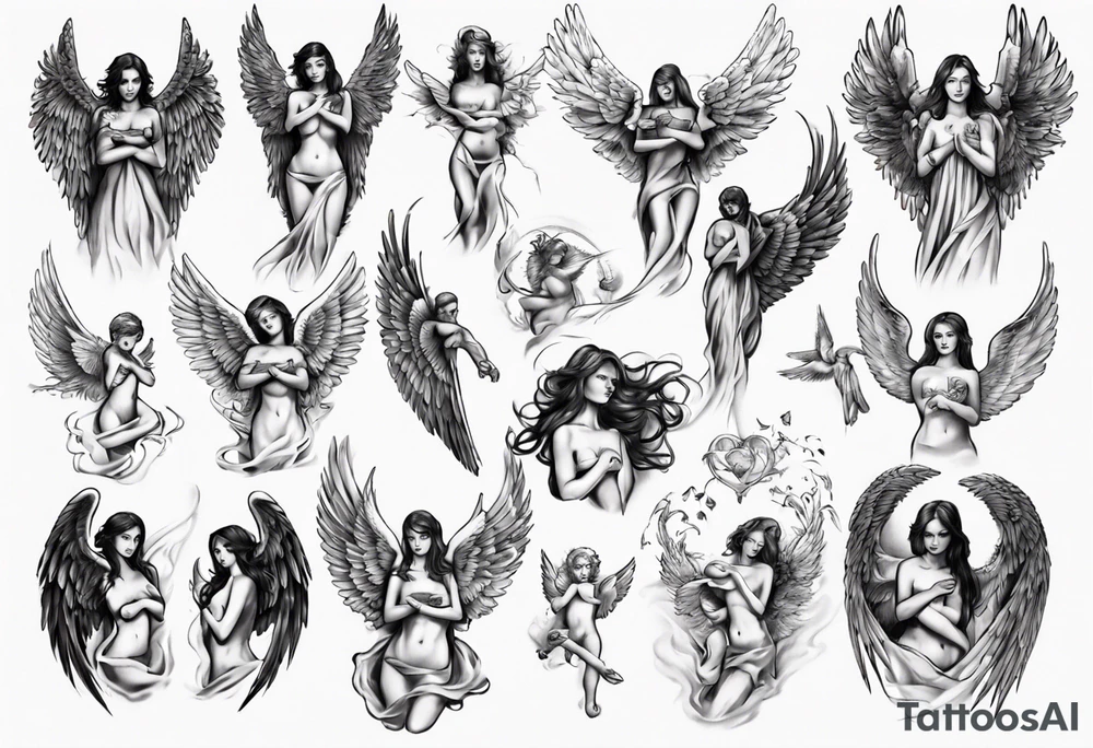 Love angels  tatoos from heaven tattoo idea
