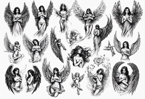 Love angels  tatoos from heaven tattoo idea