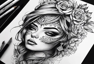 tecnica que parece feito com pincel tattoo idea