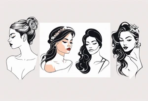 Tattoo that follows the collarbone showing evolution of women tattoo idea