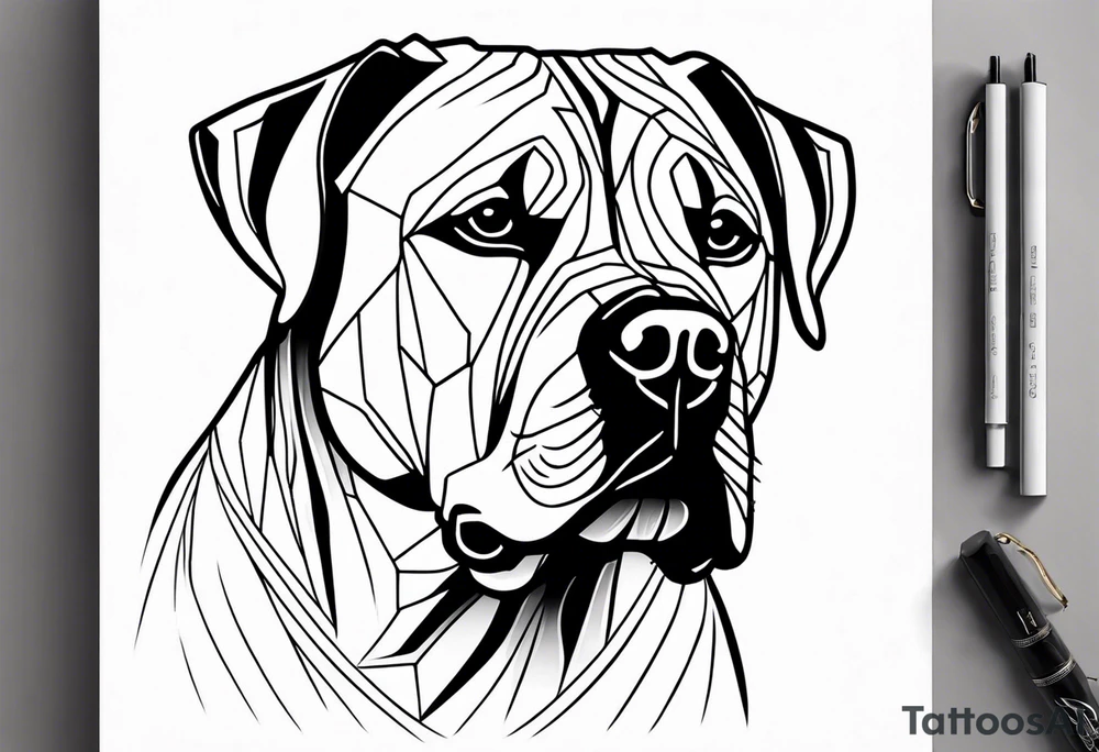 Dogs presa canario tattoo idea