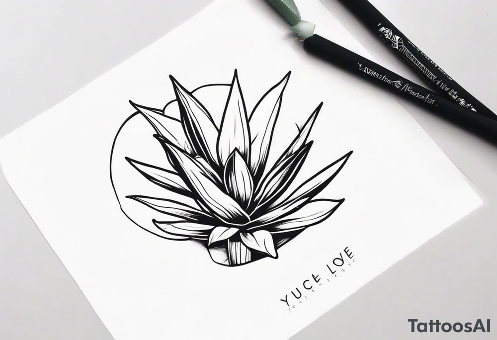 Friendship Yucca Love Mond tattoo idea