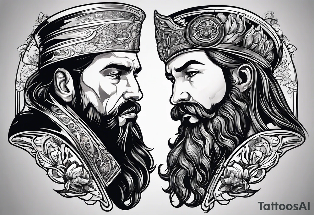 battle between life and death tattoo idea