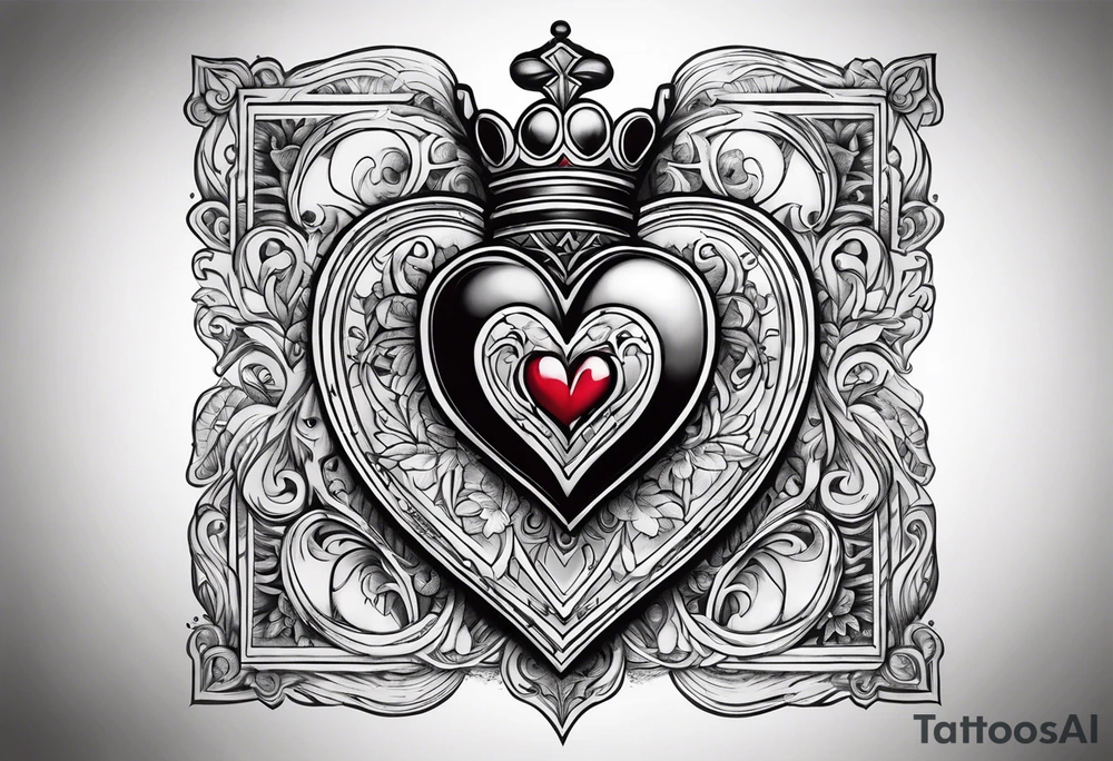 Jack of hearts card tattoo idea