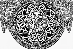 celtic knotwork with ailm tattoo idea