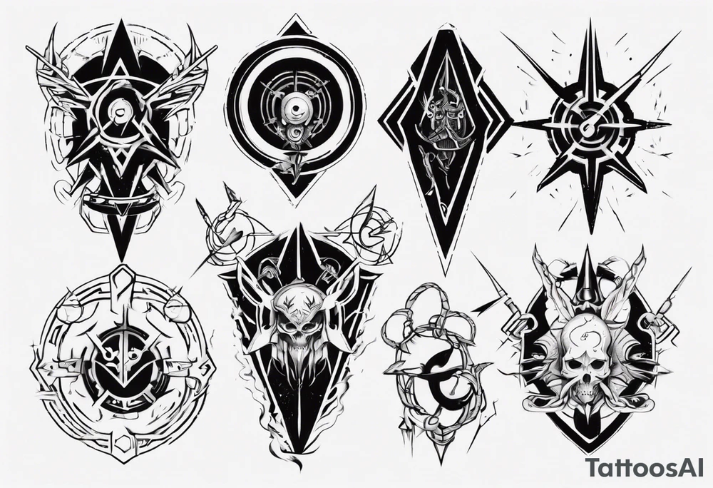 cyber sigilism tattoo idea
