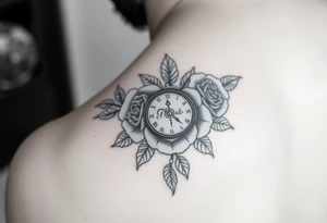 Tattoo for inside forearm a various ways you can tell time with different times showing and for the filler something that compliment roses for males tattoo idea