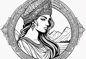 greek goddess tattoo idea