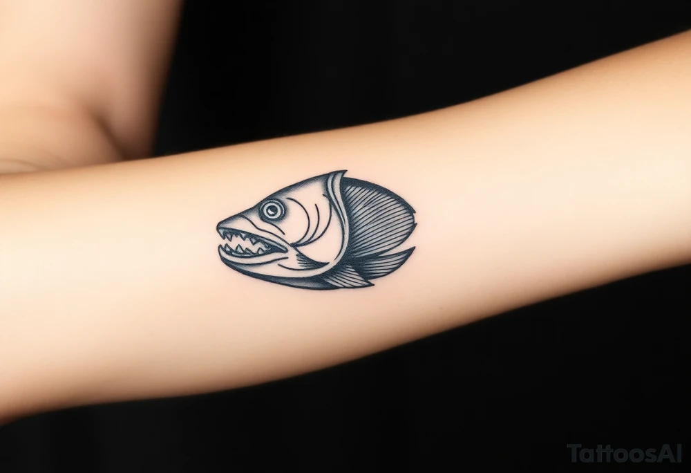 Fish mouth tattoo idea