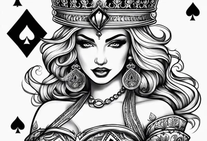 queen of spades  bikini tattoo idea