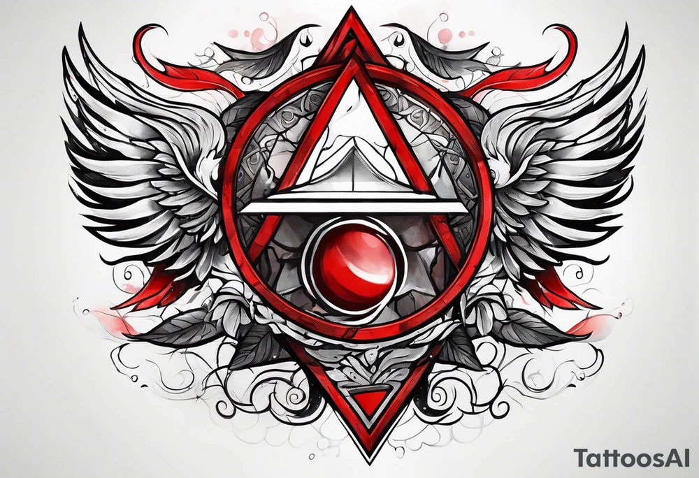 red symbol delta tattoo idea