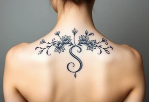 Lorbeerkranz mit Buchstabe S tattoo idea