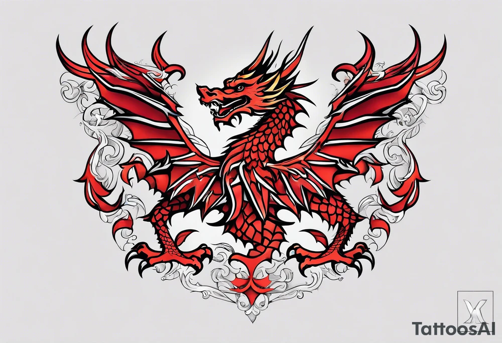 welsh dragon tattoo idea