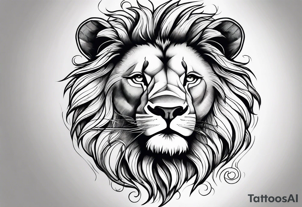 lion,love, design, tattoo idea