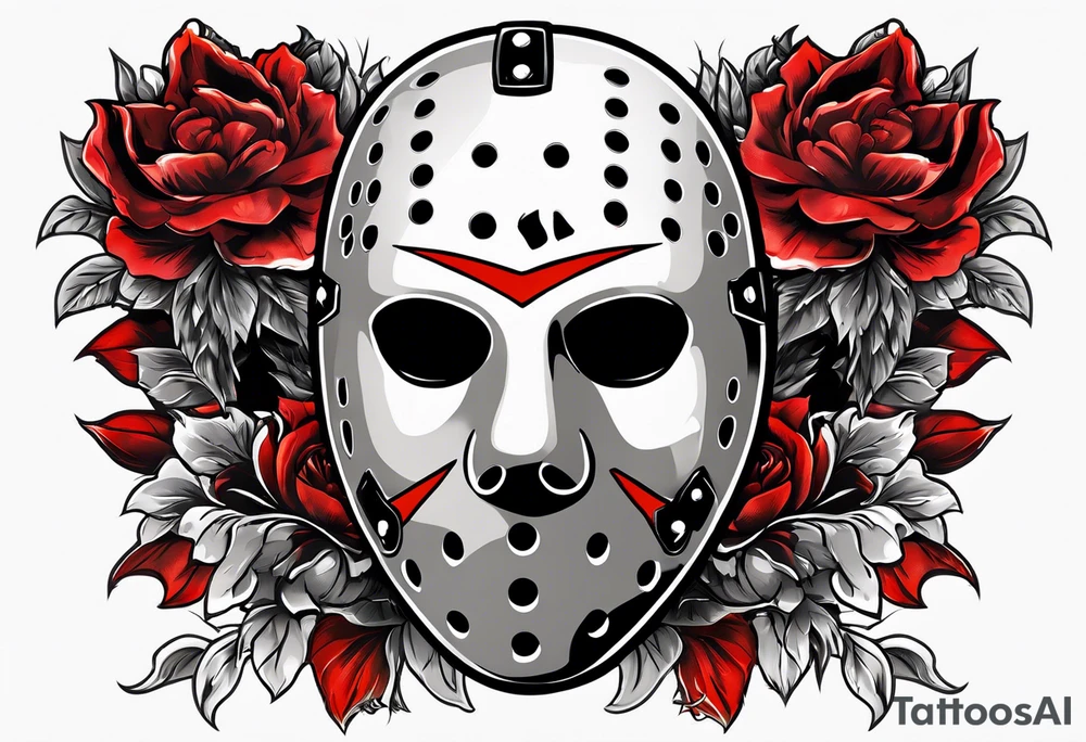 Friday the 13th mask, 13 in the mask tattoo idea