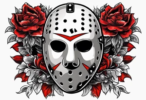 Friday the 13th mask, 13 in the mask tattoo idea