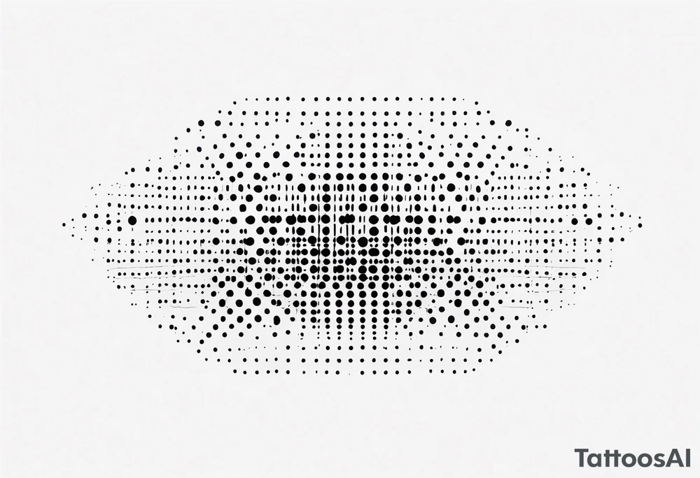 simple shape made from black dots and circles to go on upper arm/shoulder tattoo idea
