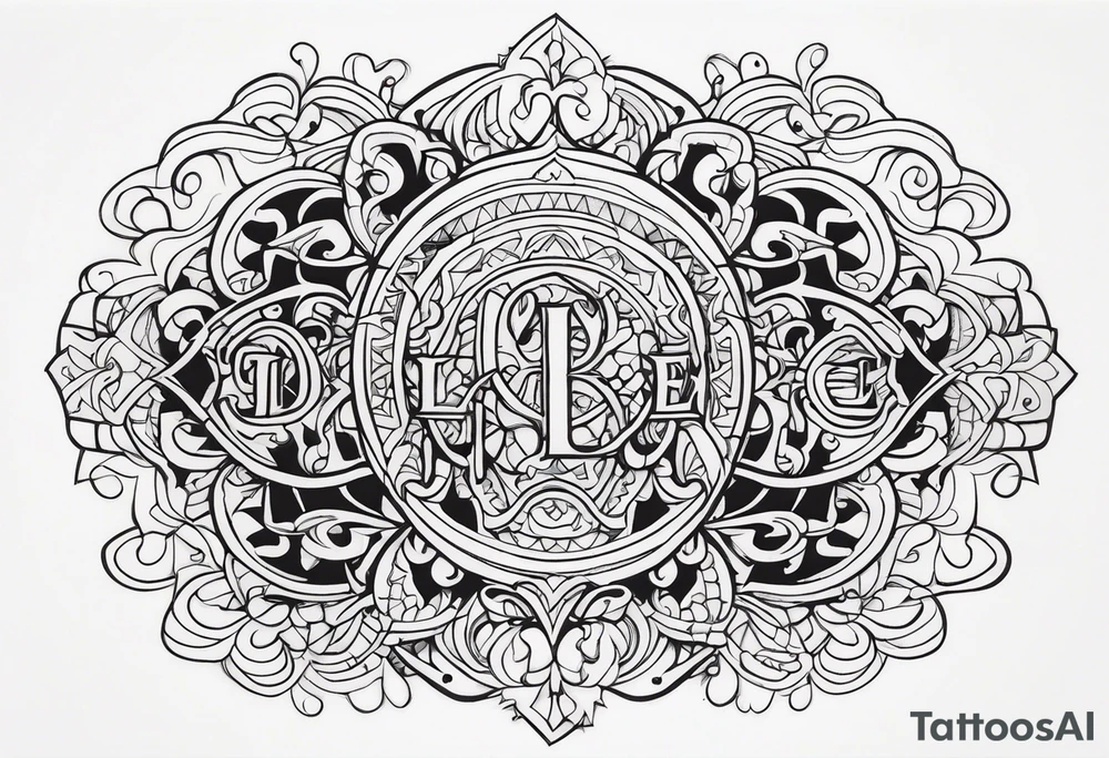 Curly font 
 Lee tattoo idea