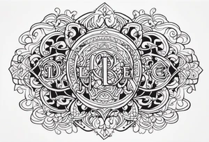 Curly font 
 Lee tattoo idea
